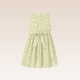 Amie Girls Light Yellow Floral Dress
