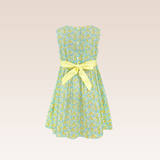 Lucienne Girls Yellow Floral Smocked Dress