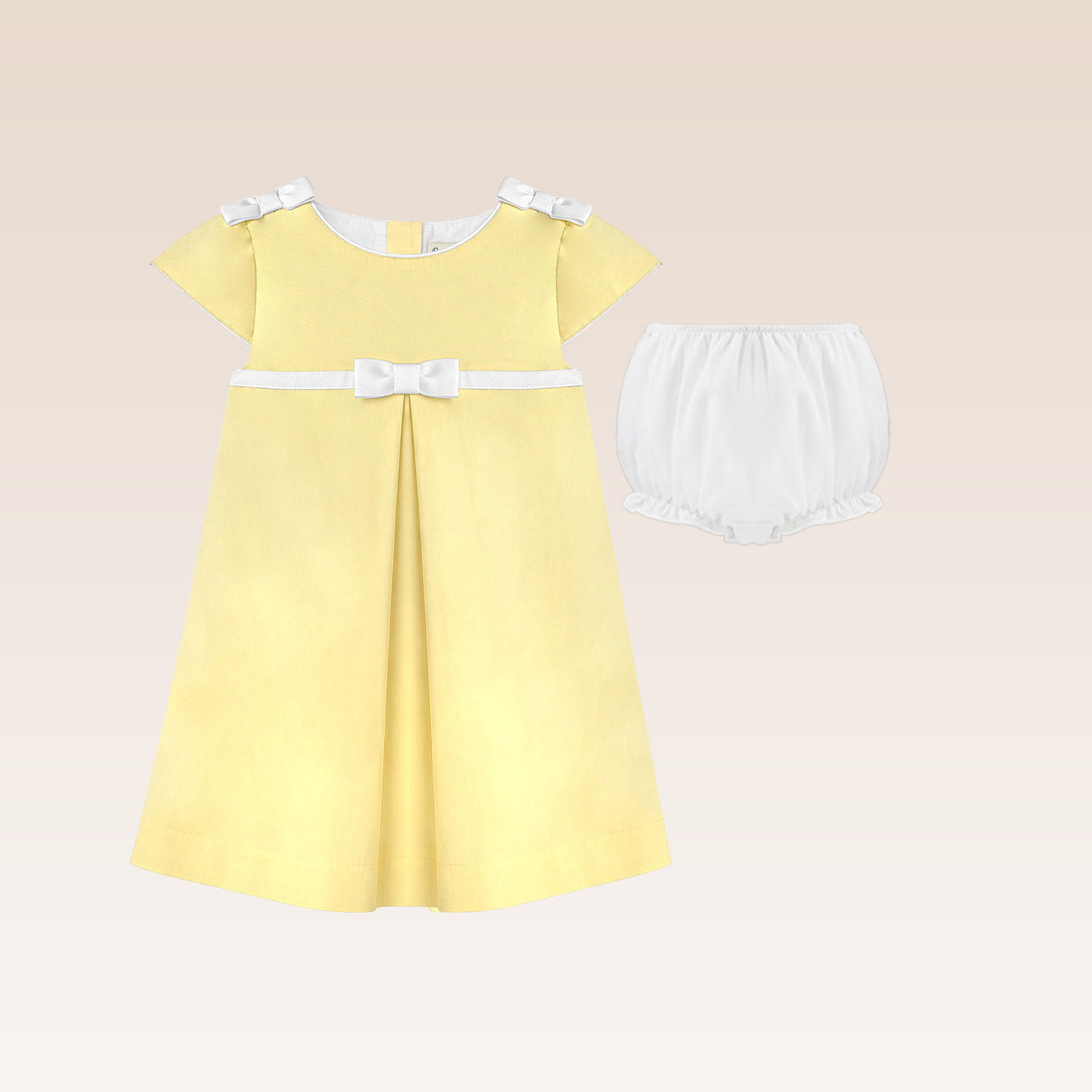 Adeline Baby Girls Yellow Shift Dress