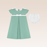 Adeline Baby Girls Green Shift Dress