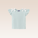 Nataly Girls Light Green Top with Bows