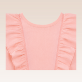 Reiven Girls Peach Ruffled Sleeveless Top