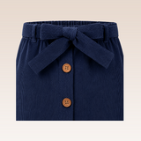 Evelyne Girls Navy Button-Down Skirt