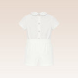 Samuel Baby Girls Grey Smocked Christening Set