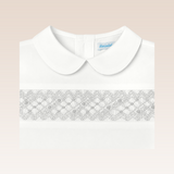 Samuel Baby Girls Grey Smocked Christening Set