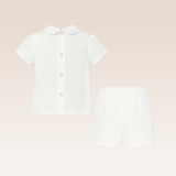 Samuel Baby Boys White Smocked Christening Set