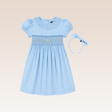 Sylvie Girls Blue Smocked Dress