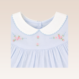 Rina Baby Girls Light Blue Embroidered Dress
