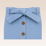Evelyne Girls Light Blue Button-Down Skirt