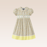 Nadine Girls Yellow Smocked Dress