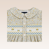 Nadine Girls Yellow Smocked Dress