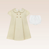 Amari Baby Girls Tan Shift Dress