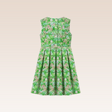Harlowe Girls Green Pleated Dress