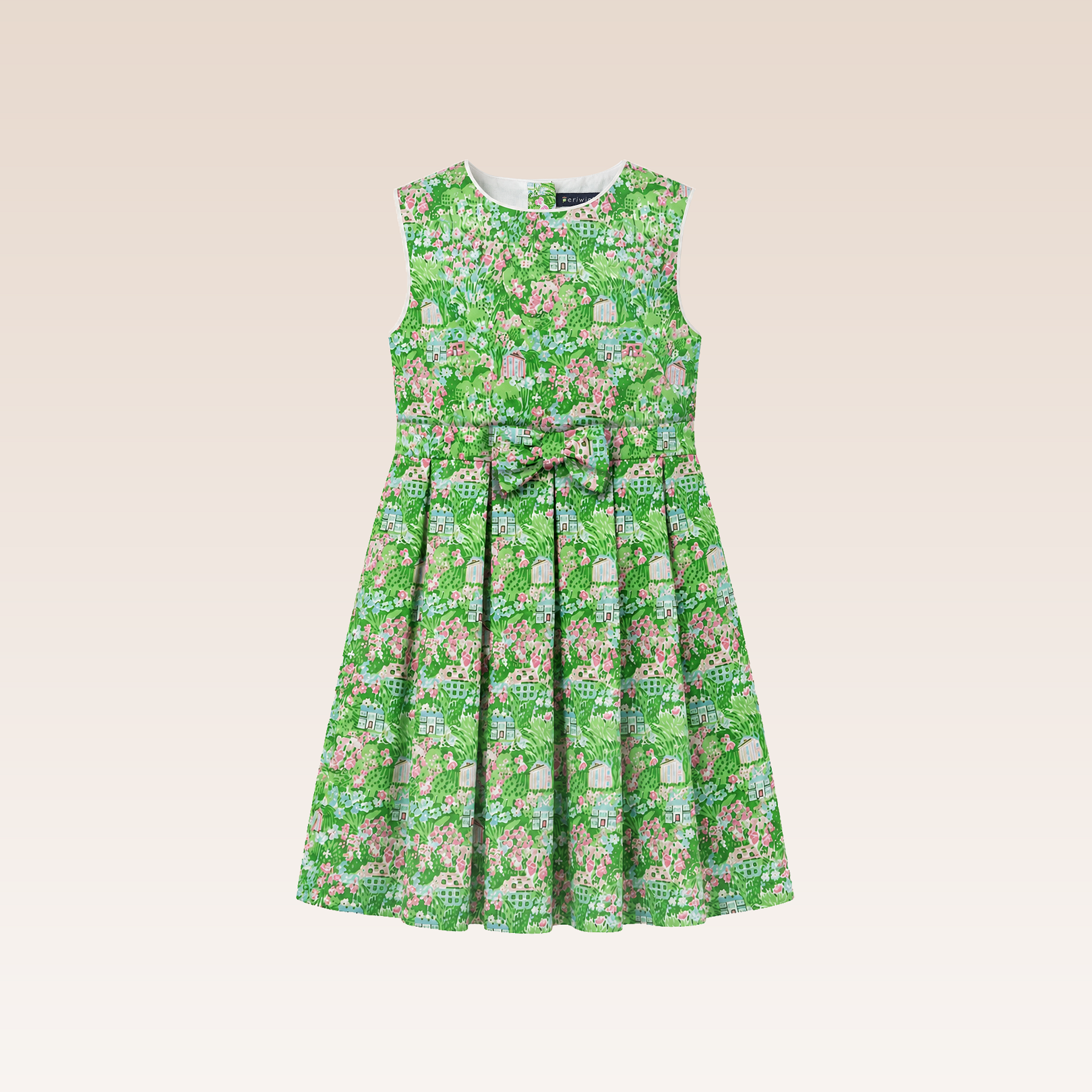 Harlowe Girls Green Pleated Dress