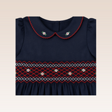Tracy Girls Navy Smocked Dress