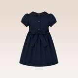 Tracy Girls Navy Smocked Dress