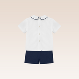 Pietro Baby Boys Navy Top and Shorts Set