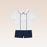 Pietro Baby Boys Navy Top and Shorts Set
