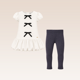 Sharlene Baby Girls Ivory Bubble Skirt Dress Set with Headband