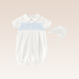 Lenard Baby Boys Blue Romper Christening Set