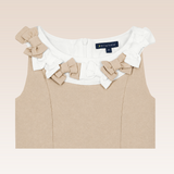 Arin Girls Tan Sleeveless Shift Dress