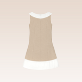 Arin Girls Tan Sleeveless Shift Dress
