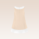 Arin Girls Light Beige Sleeveless Shift Dress