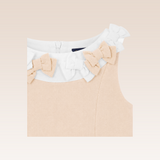 Arin Girls Light Beige Sleeveless Shift Dress