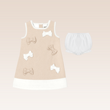 Addison Baby Girls Beige Shift Dress