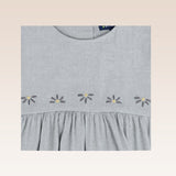 Odina Girls Grey Tunic Top and Leggings Set
