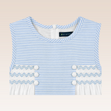 Orania Girls Light Blue Striped Smocked Dress