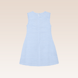 Orania Girls Light Blue Striped Smocked Dress