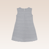 Orania Baby Girls Grey Striped Smocked Dress