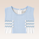 Orania Baby Girls Light Blue Striped Smocked Dress