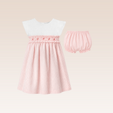 Margaery Baby Girls Pink Striped Smocked Dress