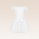 Freya Girls White Drop Waist Party Dress