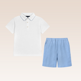 Pascal Boys Blue Top and Shorts Set