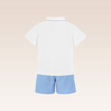 Pascal Boys Blue Top and Shorts Set