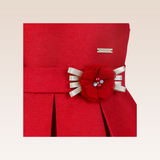 April Girls Red Tiered Party Dress
