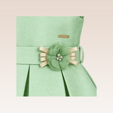 April Girls Green Tiered Party Dress