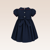 Tracey Baby Girls Navy Smocked Dress