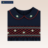 Tracey Baby Girls Navy Smocked Dress
