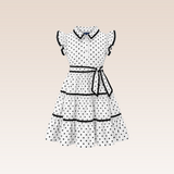 Chantal Girls White Tiered Dress