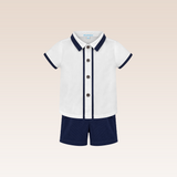 Pedro Baby Boys Navy Top and Shorts Set