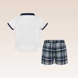 Pedro Baby Boys Plaid Top and Shorts Set