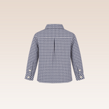 Mael Boys Navy Checkered Button-Down Long Sleeves