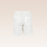 Mateo Boys White Slim-Fit Shorts