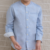 Mylan Boys Blue Button-Down Long Sleeves