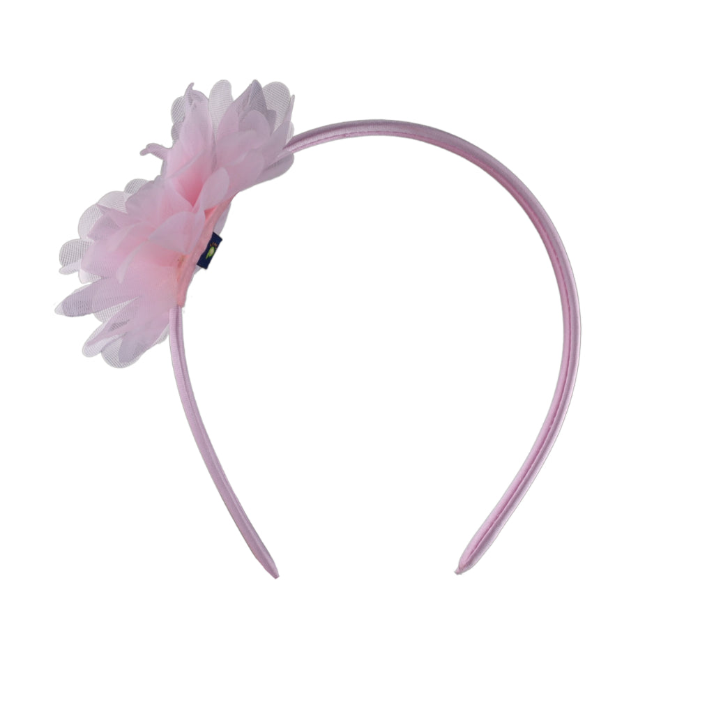 Thea Pink Daisy Flower Headband with Stoned Crown