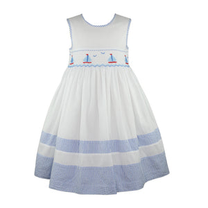 Elea White Smocked Dress
